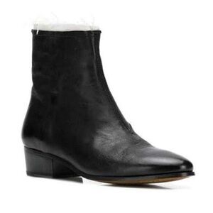 Black Leather Ankle Boots